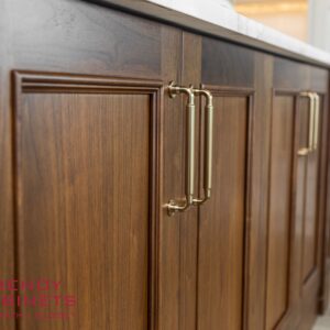 Modern walnut kitchen cabinets with luxury finish