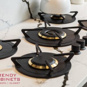 Modern black built-in hob with sleek design