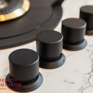 Sleek black cooktop with minimalist design