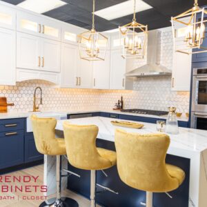 Spacious modern kitchen with sleek cabinets