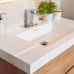Modern bathroom sink with sleek design