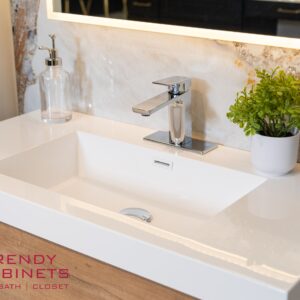 Luxury bathroom sink with marble countertop