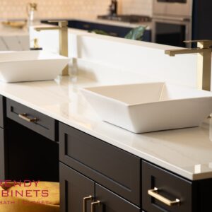 Minimalist bathroom sink with clean lines