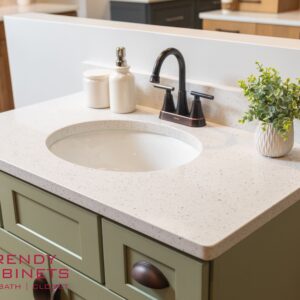 Luxury bathroom faucet with polished finish