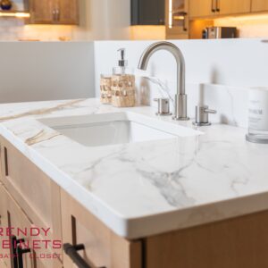 Elegant bathroom faucet with luxury detailing