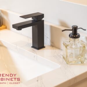 Modern black bathroom faucet with sleek design