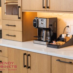 Luxury coffee corner cabinet with elegant finish